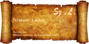 Szenes Lajos névjegykártya